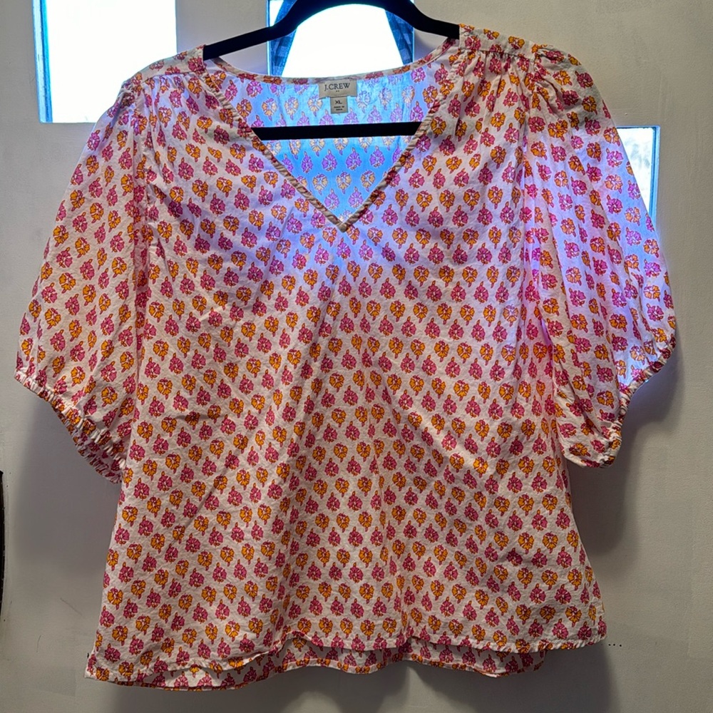 Jcrew puff sleeve blouse